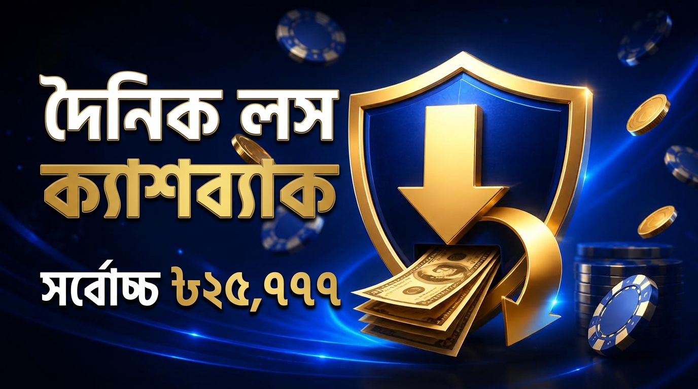 ডেইলি লস ক্যাশব্যাক — সর্বোচ্চ ৳২৫,৭৭৭